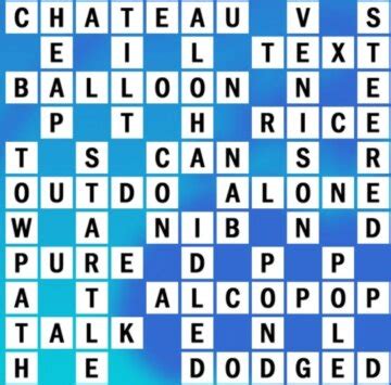 fizzy alcoholic drink world's biggest crossword  ANSWER